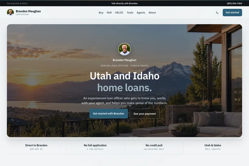 Loans with Brandon website homepage